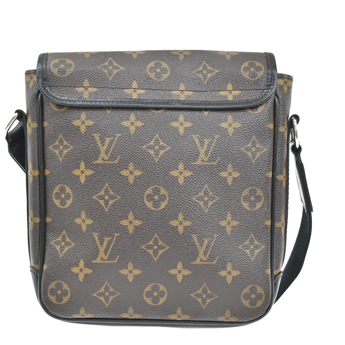 LOUIS VUITTON Bass PM Shoulder Bag Monogram Macassar Brown Black M56717 74KB554