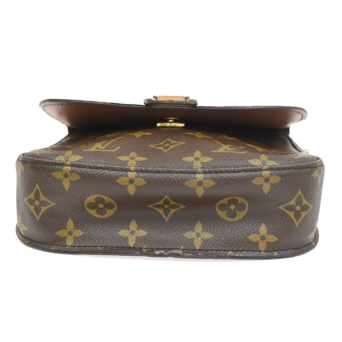 LOUIS VUITTON Saint Cloud MM Shoulder Bag Monogram Leather Brown M51243 82KC898