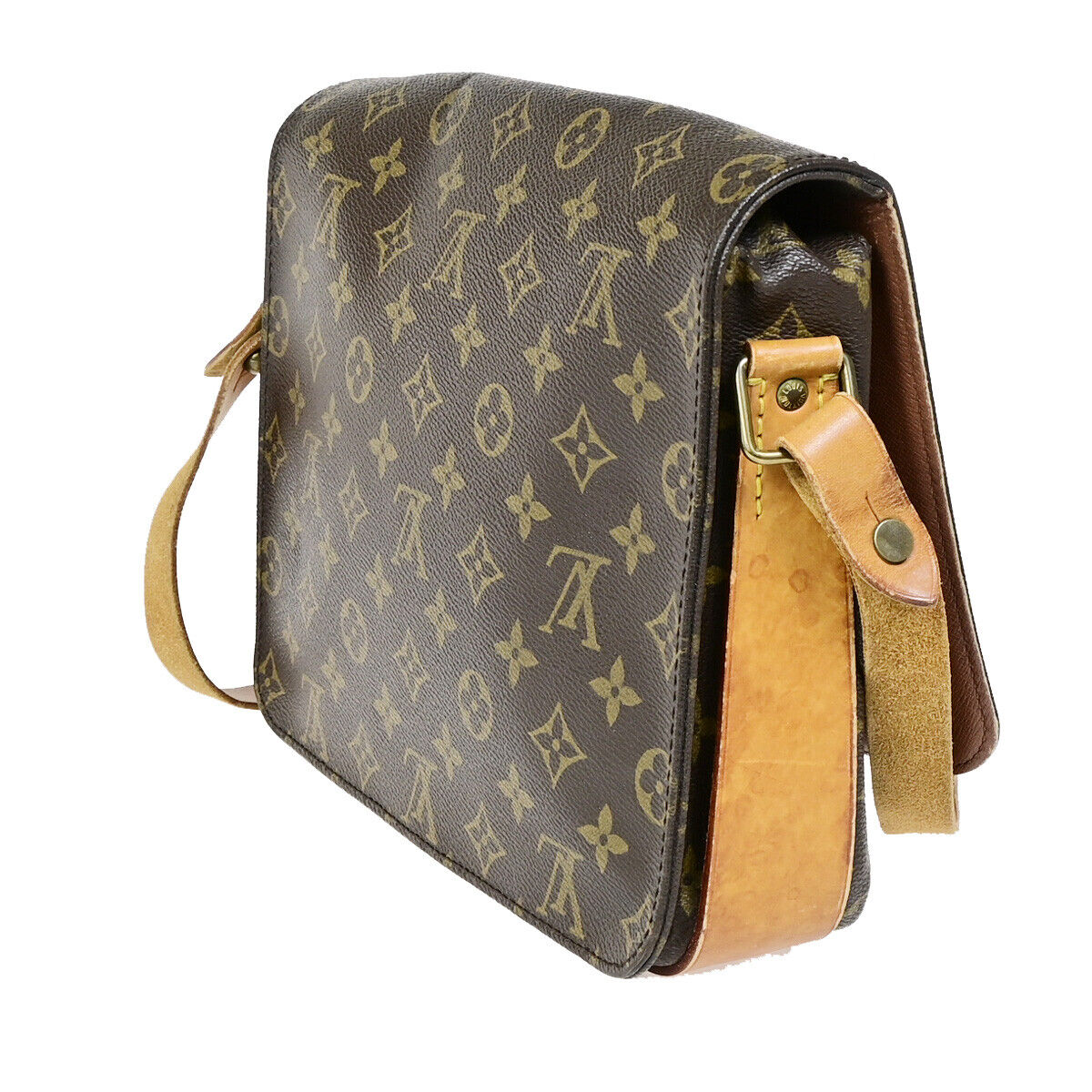 LOUIS VUITTON Cartouchiere GM Shoulder Bag Monogram Leather Brown M51252 65YG465