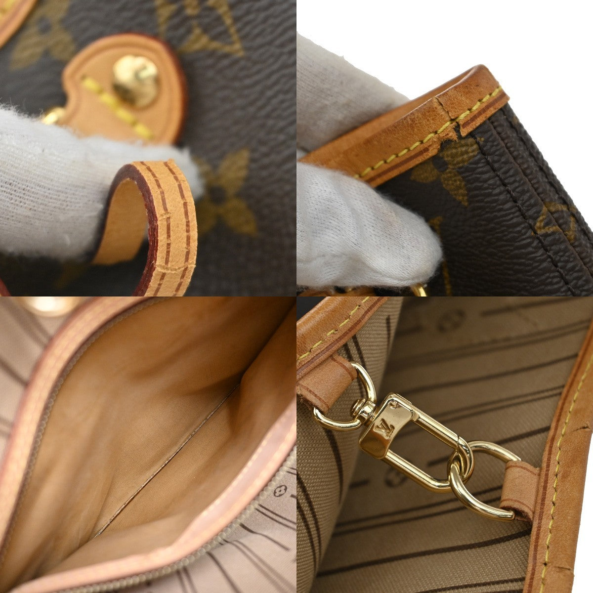 LOUIS VUITTON Neverfull PM Shoulder Tote Bag Monogram Leather BN M40155 50EF814