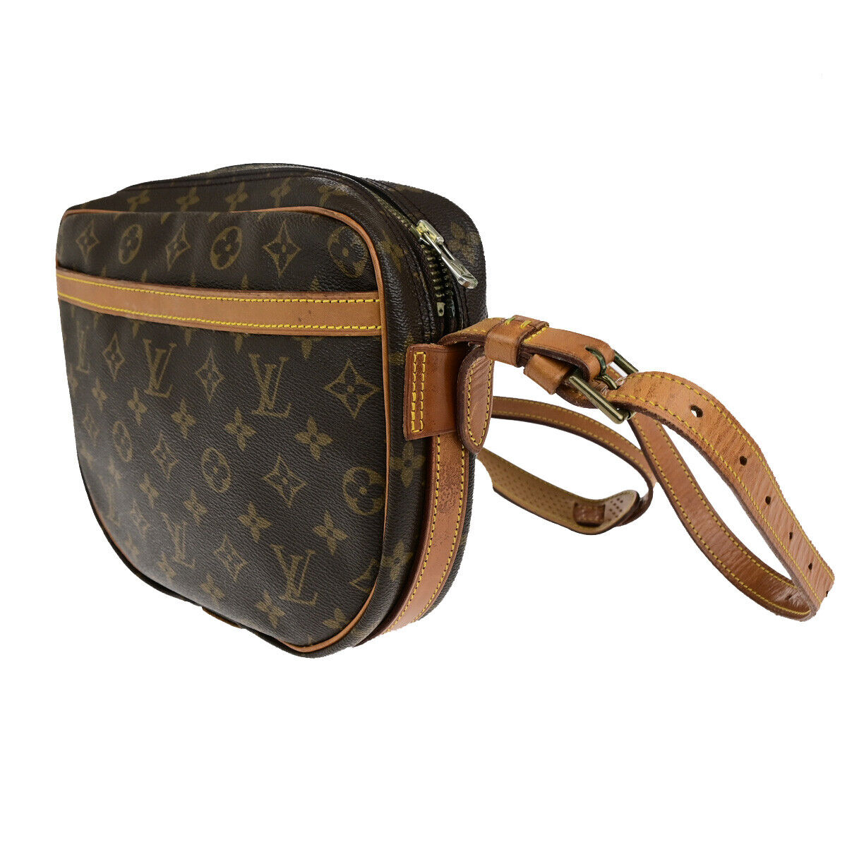 LOUIS VUITTON Jeune Fille GM Shoulder Bag Monogram Leather Brown M51225 37YG600