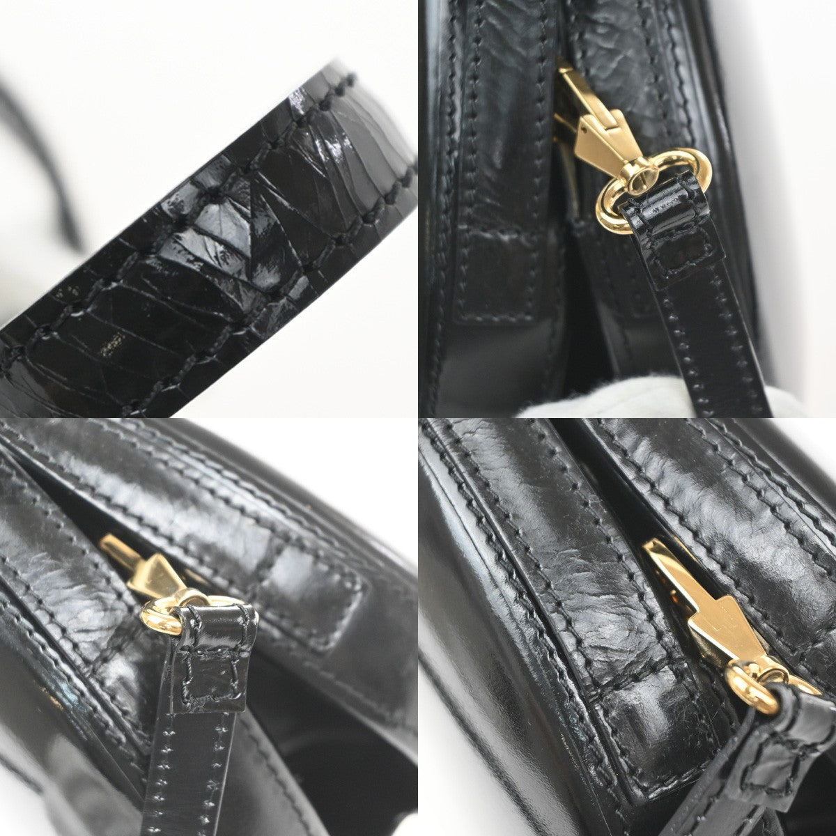 LOEWE Logo Anagram 2way Shoulder Hand Bag Patent Leather Black GHW Spain 76MA560