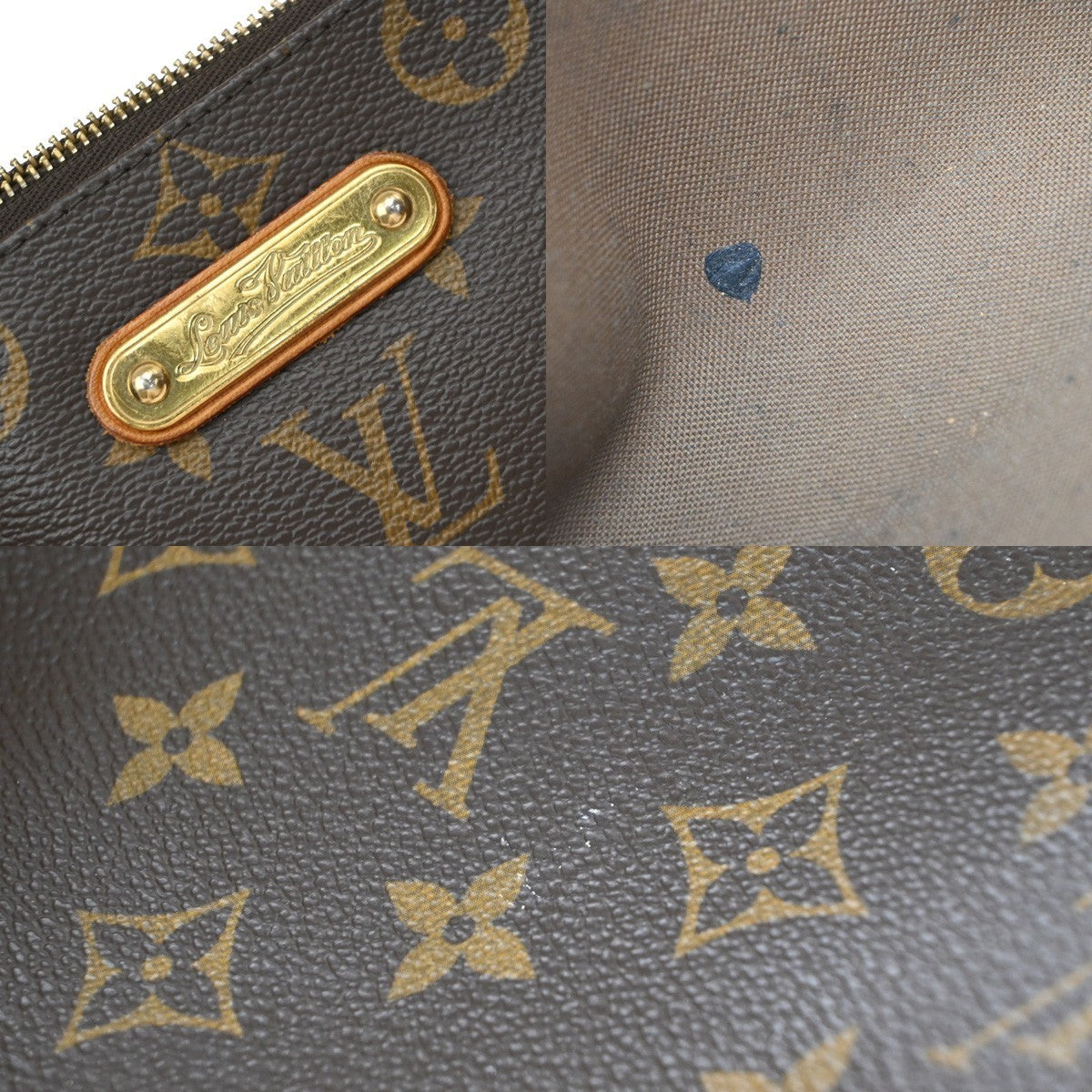 LOUIS VUITTON Eva 2Way Chain Shoulder Bag Monogram Leather Brown M95567 601RQ097