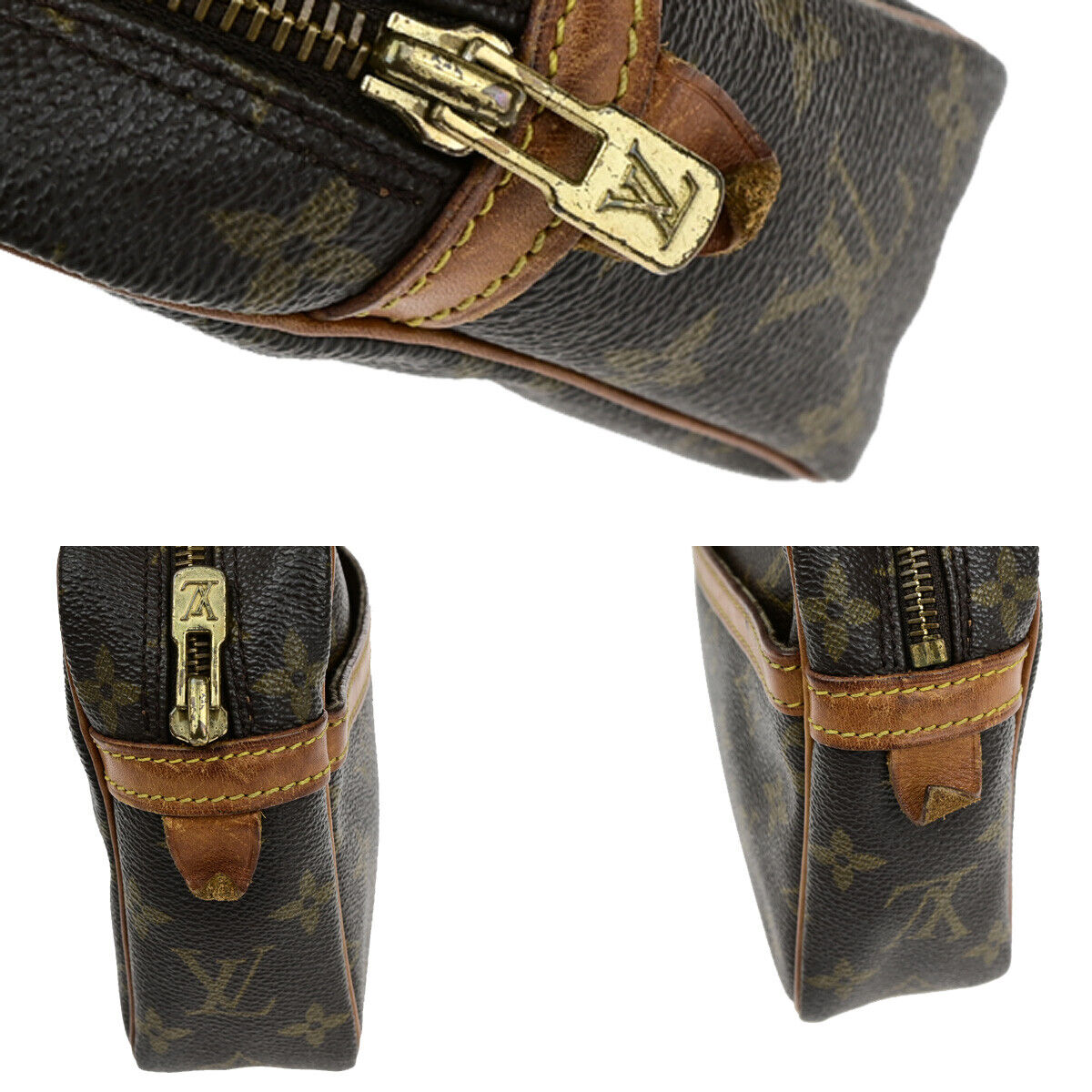 LOUIS VUITTON Compiegne 23 Clutch Hand Bag Monogram Leather Brown M51847 66YF186