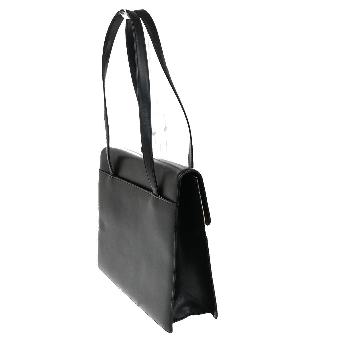 BURBERRYS Logo Shoulder Bag Nova Check Canvas Leather Black 66KB704