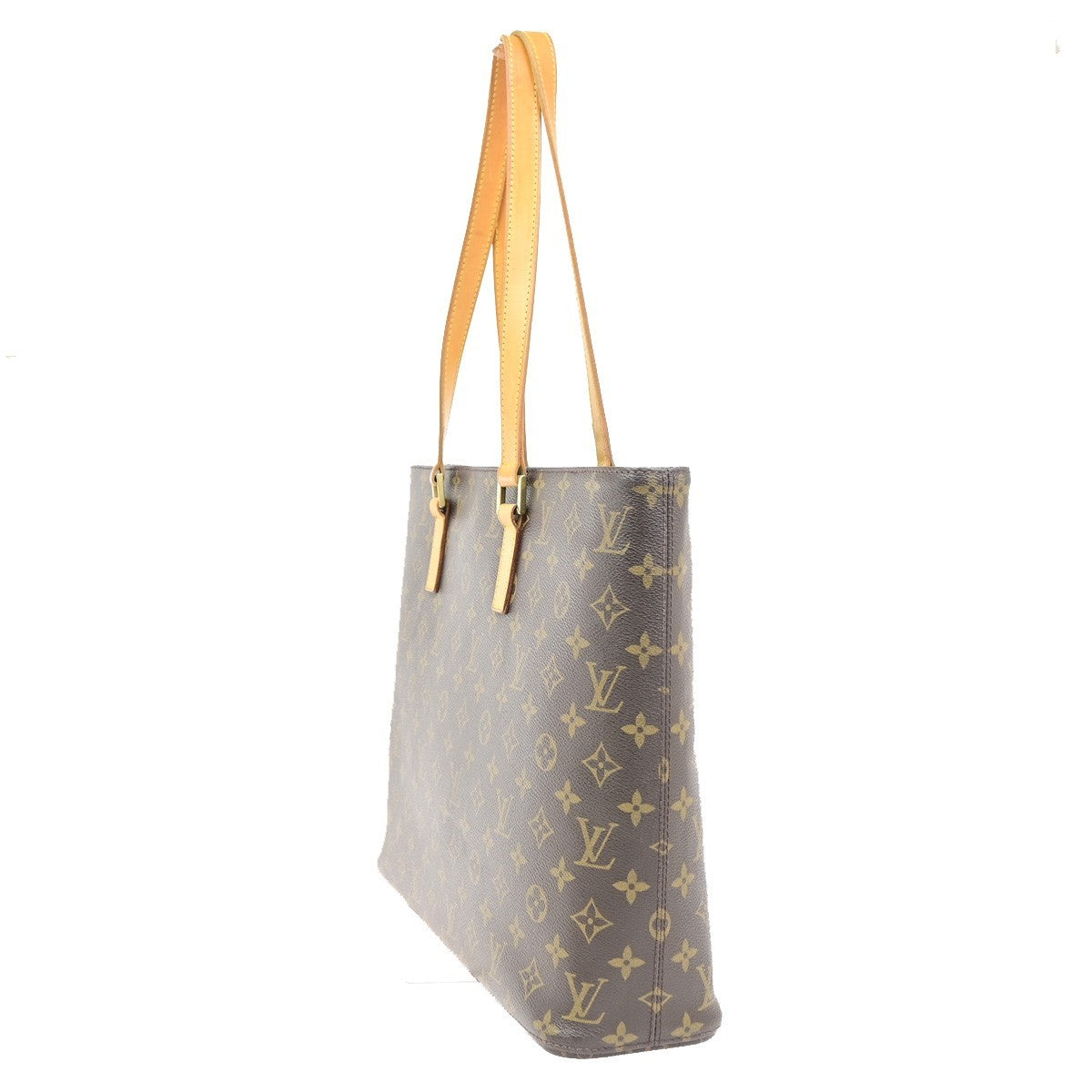 LOUIS VUITTON Logo Luco Shoulder Tote Bag Monogram Leather Brown M51155 72YJ232