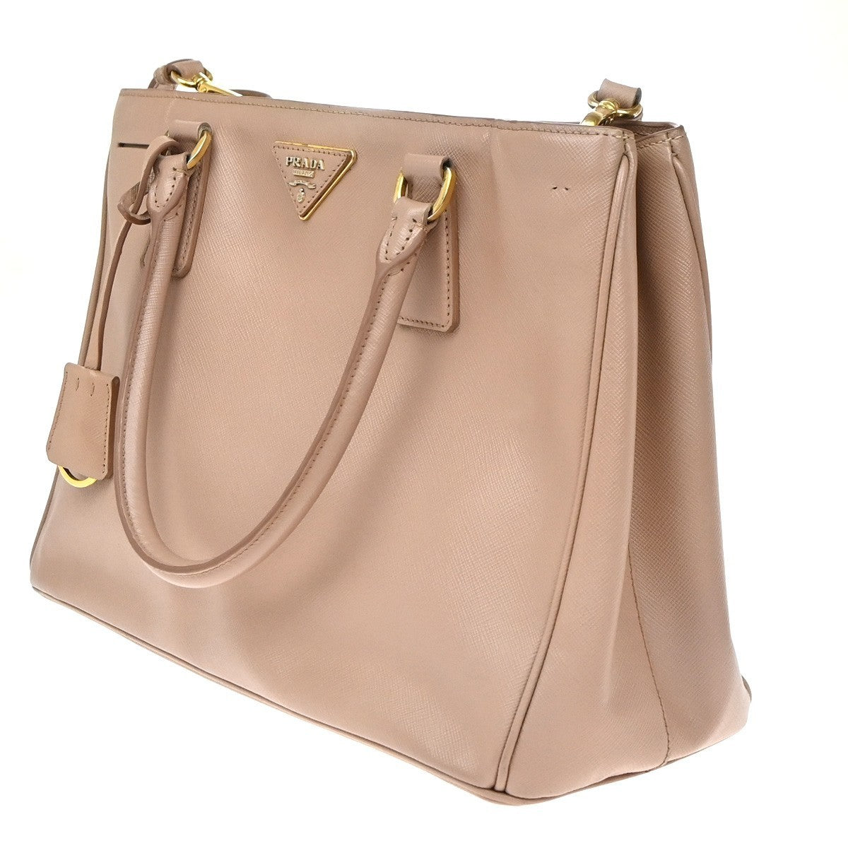 PRADA Logo 2Way Shoulder Hand Bag Saffiano Leather Pink GHW Italy 70EG192