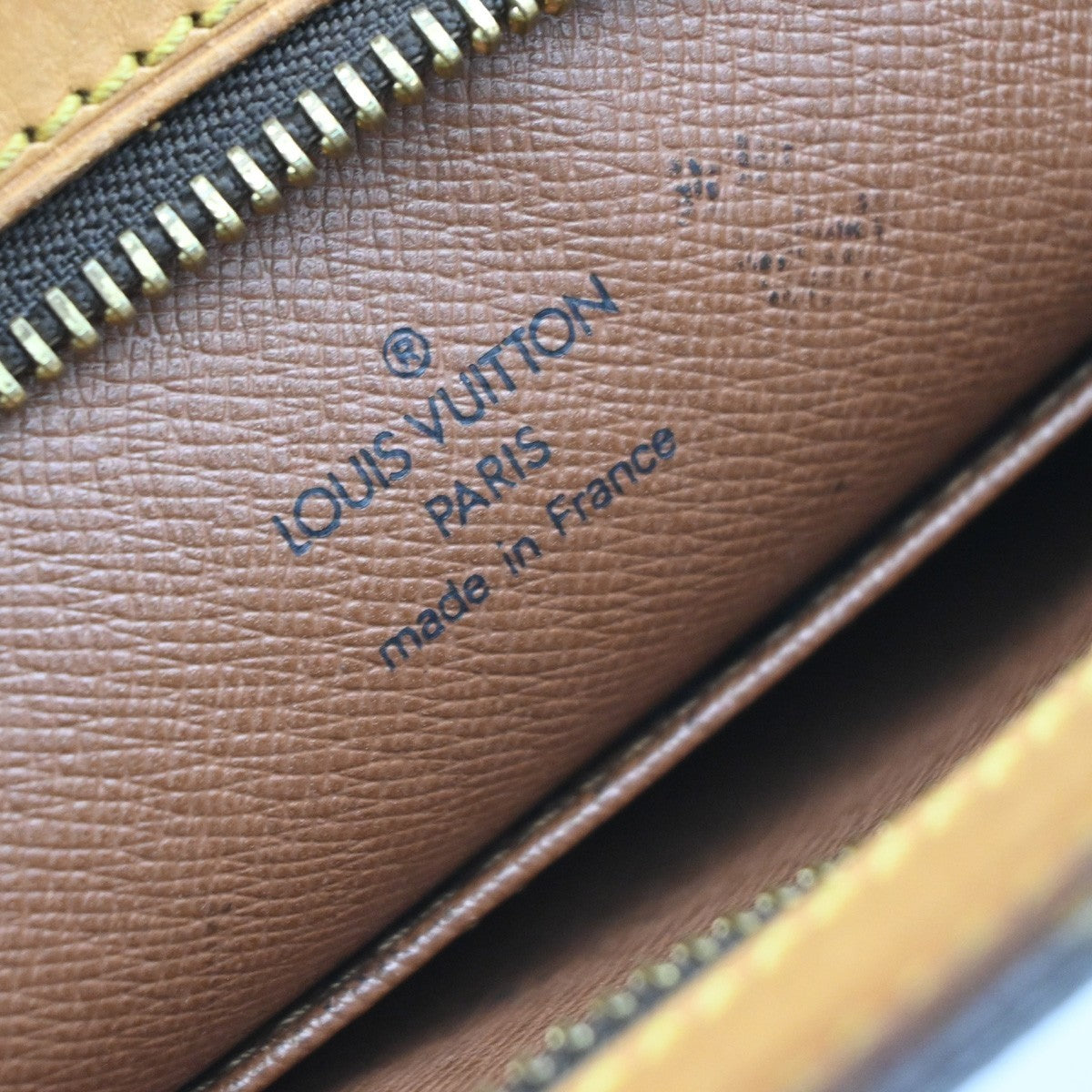 LOUIS VUITTON Logo Drouot Shoulder Bag Monogram Leather Brown M51290 77KP305