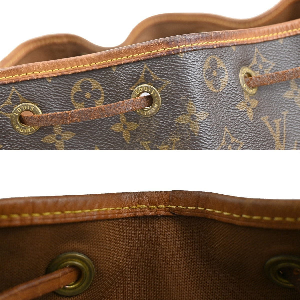 LOUIS VUITTON Montsouris GM Backpack Bag Monogram Leather Brown M51135 71KB593