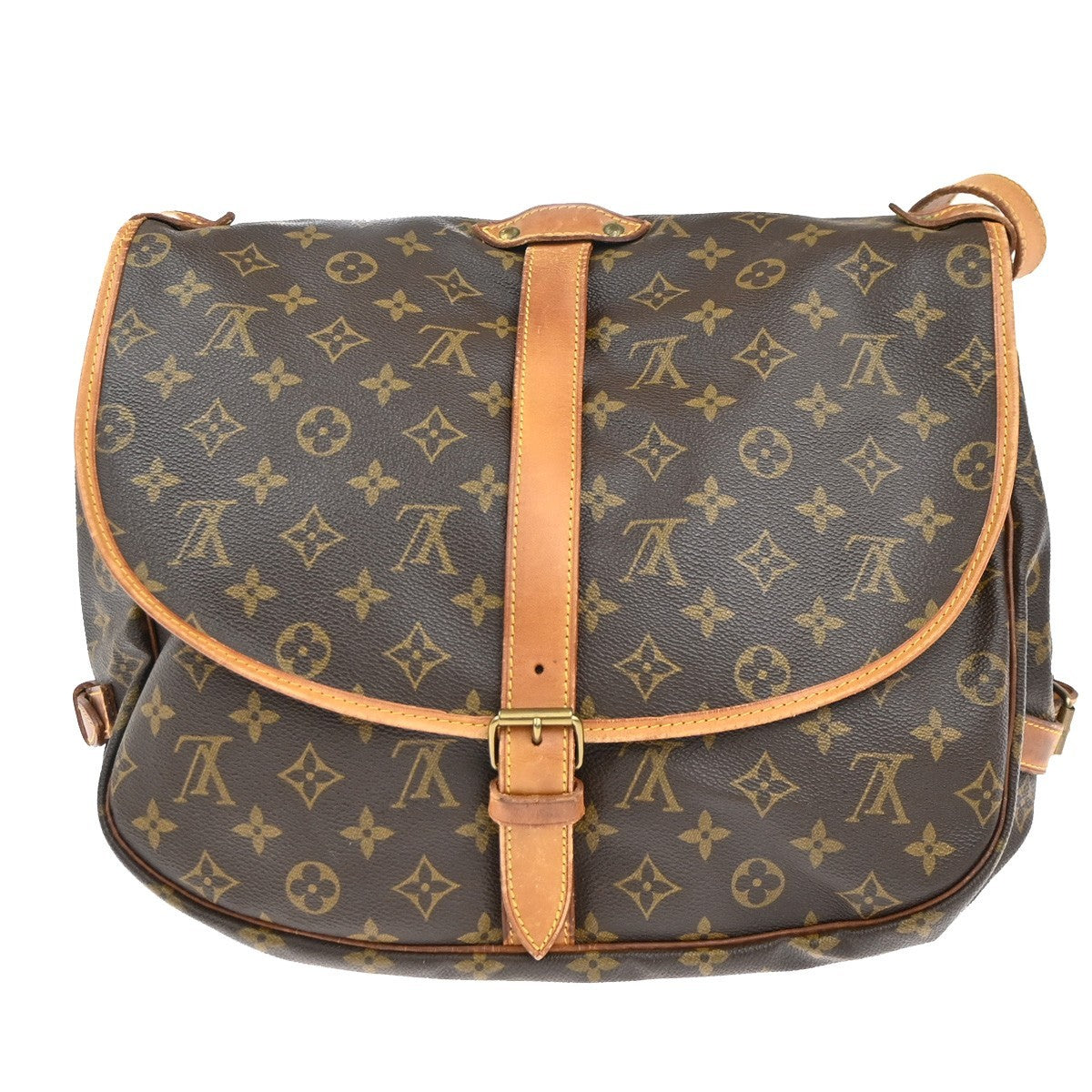 LOUIS VUITTON Saumur 35 Shoulder Bag Monogram Leather BN France M42254 87EG370