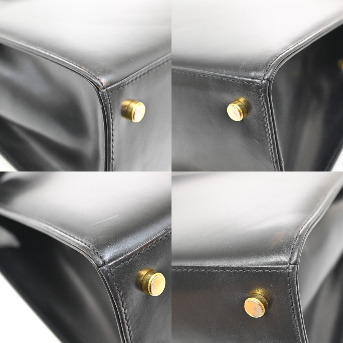 SALVATORE FERRAGAMO Logo Vara Shoulder Bag Canvas Leather Black Italy 65EF878