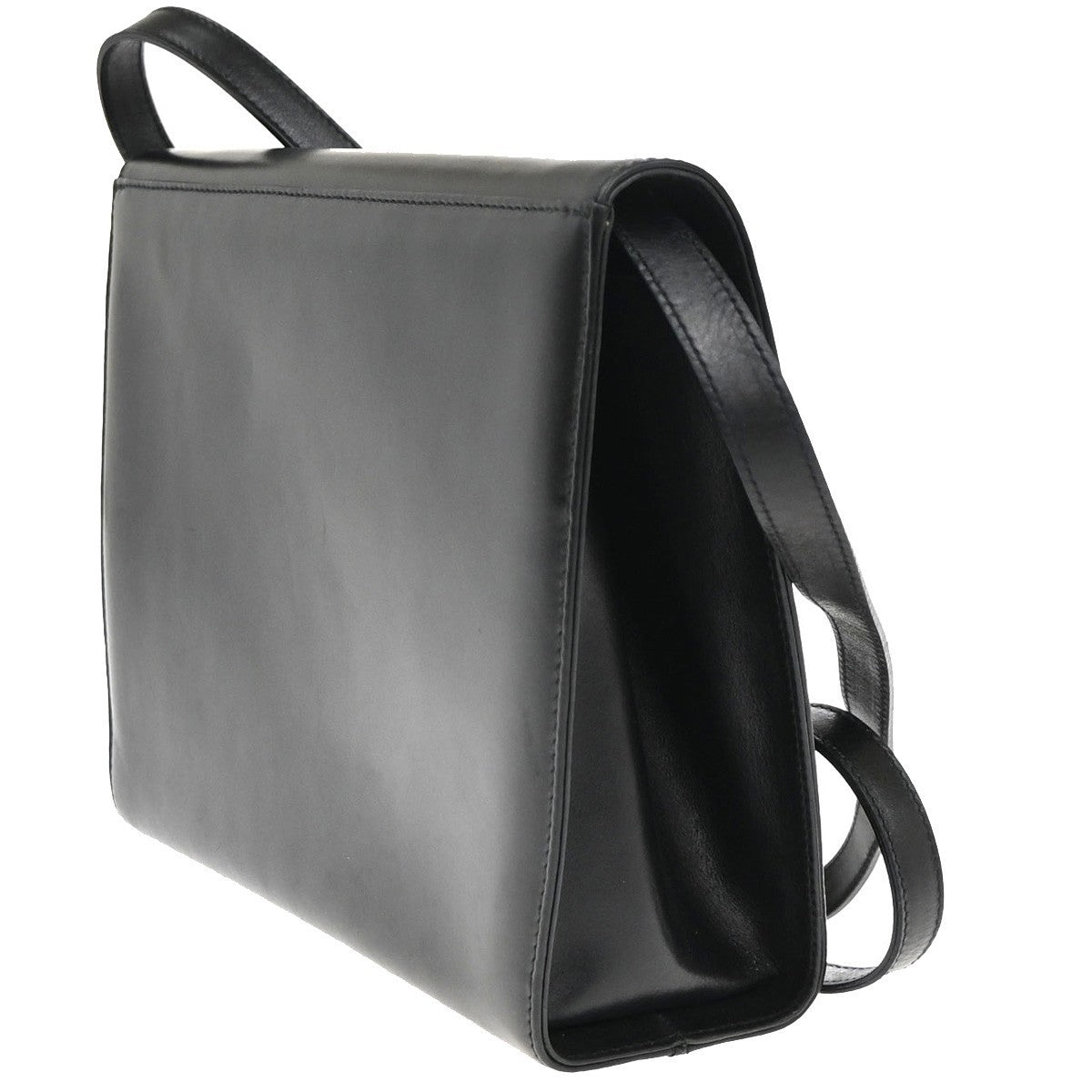 SALVATORE FERRAGAMO Gancini 2Way Shoulder Clutch Hand Bag Leather Black 67CA696