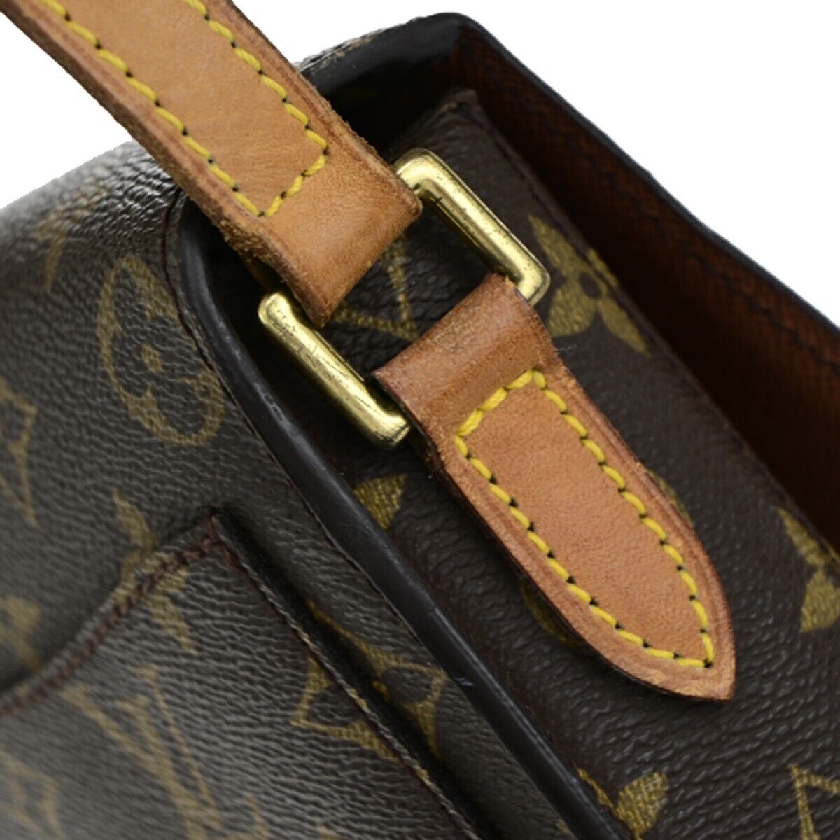 LOUIS VUITTON Saint Cloud MM Shoulder Bag Monogram Leather Brown M51243 35EC901
