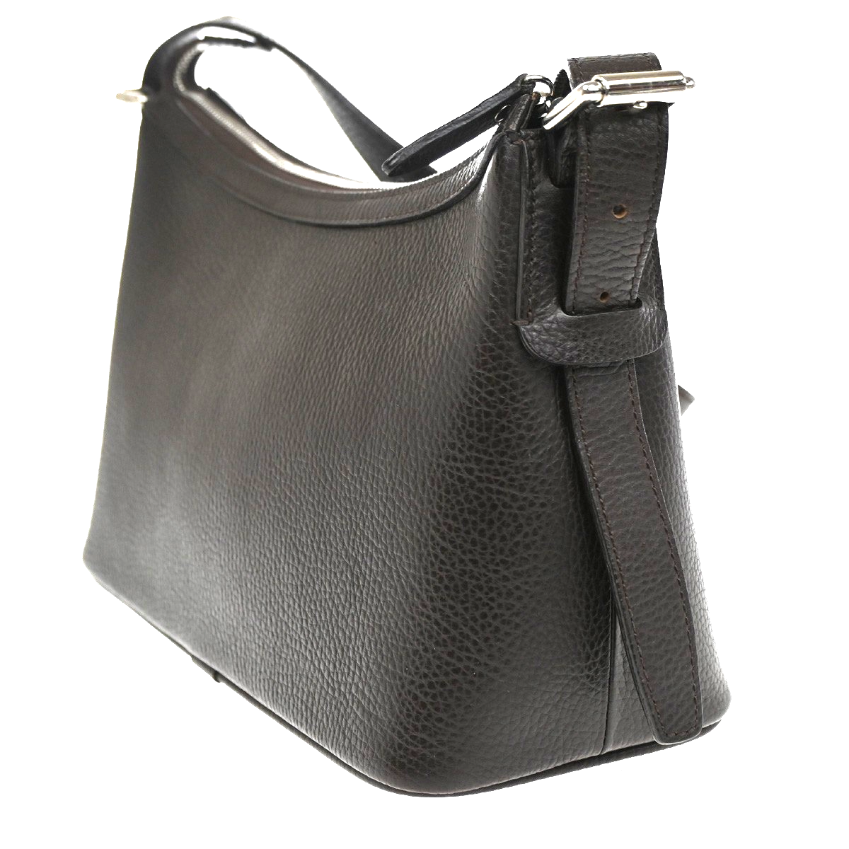 BURBERRY Logo Nova Check Shoulder Bag Leather Brown SHW 62CA380