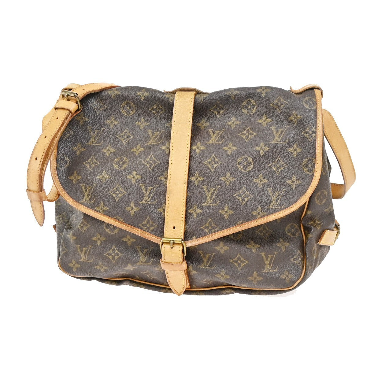 LOUIS VUITTON Saumur 35 Shoulder Bag Monogram Leather BN France M42254 82KC742