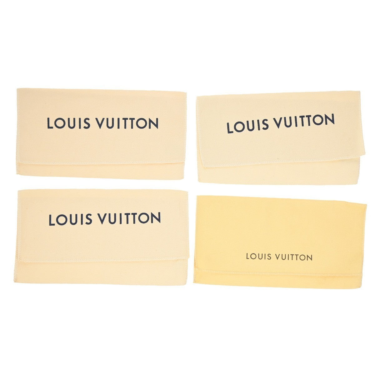 LOUIS VUITTON Logo 10 Set Dust Bag Drawstring Canvas Cotton Beige Brown 02KB123