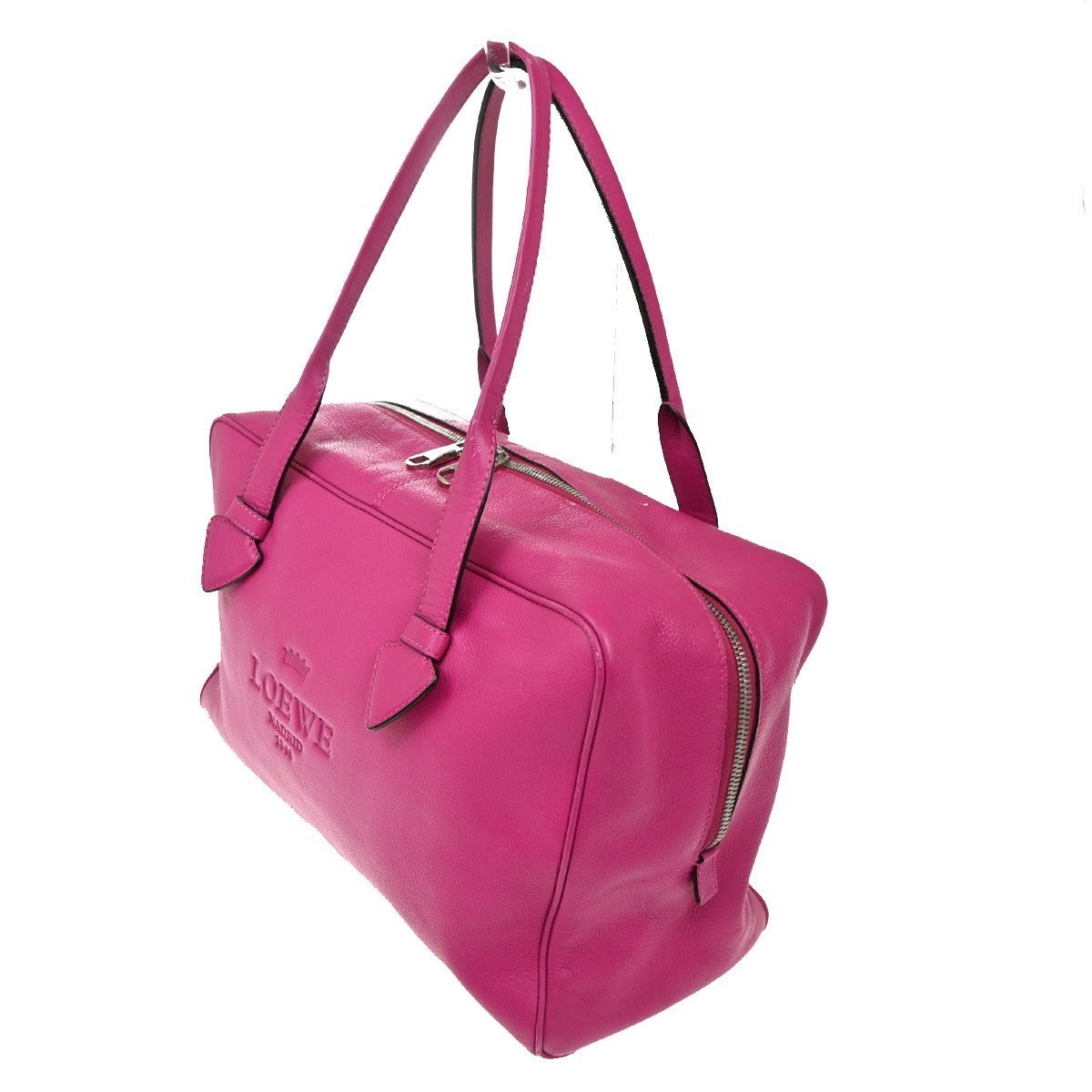 LOEWE  LOGO Heritage Shoulder Bag Leather Pink SHW Spain 35TA441