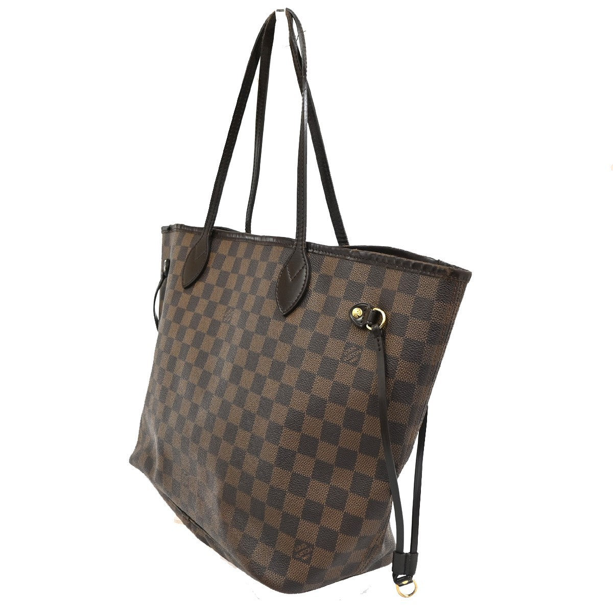 LOUIS VUITTON Neverfull MM Shoulder Bag Damier Ebene Leather BN N51105 16TA695