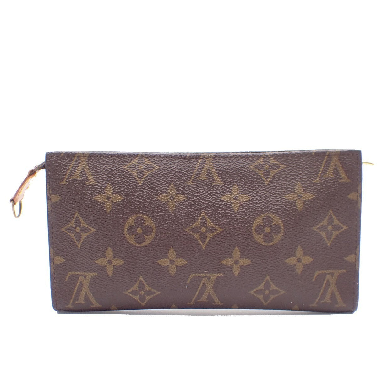 LOUIS VUITTON Logo BUCKET GM Pouch Bag Monogram Leather Brown France 60KB739