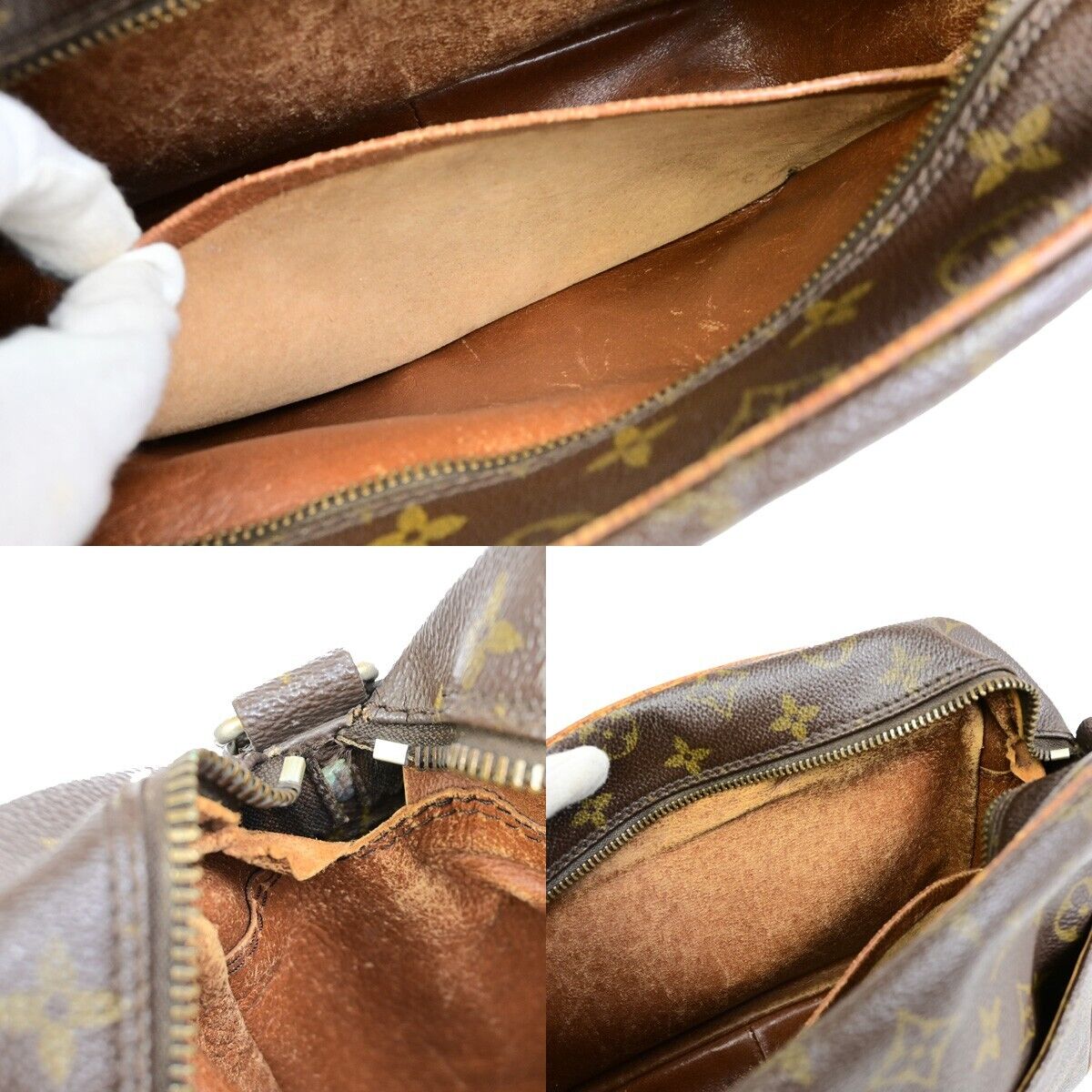 LOUIS VUITTON Nile Crossbody Shoulder Bag Monogram Leather Brown M45244 04ED907
