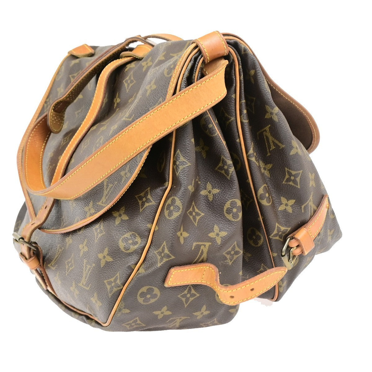 LOUIS VUITTON Saumur 35 Shoulder Bag Monogram Leather BN France M42254 84PA096