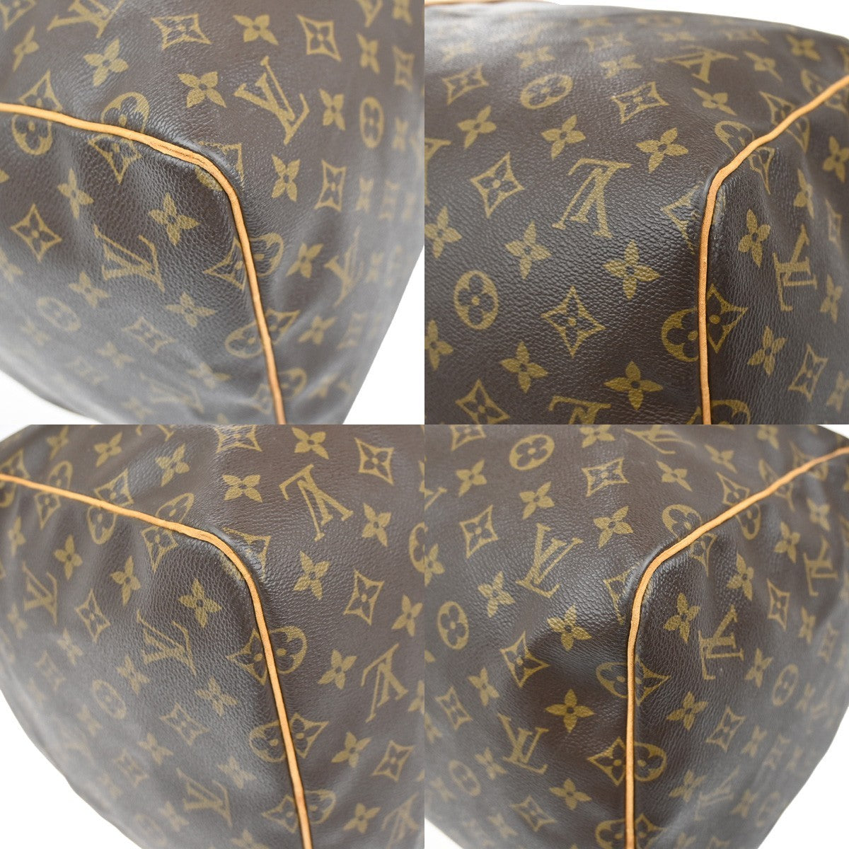 LOUIS VUITTON Keepall 55 Travel Hand Bag Monogram Leather Brown M41424 67DA057