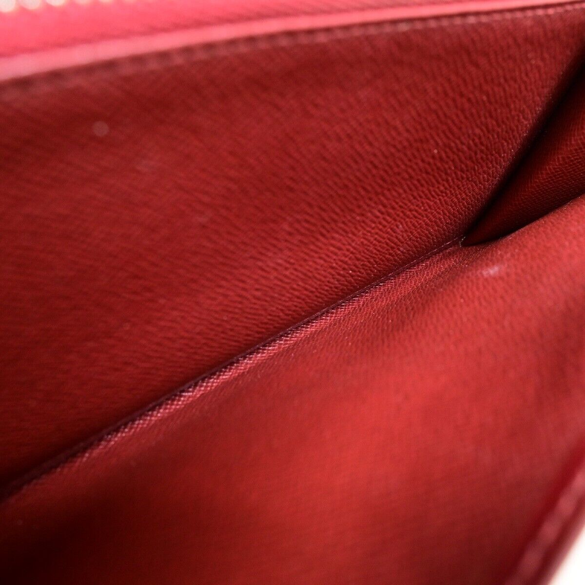 LOUIS VUITTON LV Logo 2 Set Bifold Long Wallet Epi Leather Red Ruby 61KA294