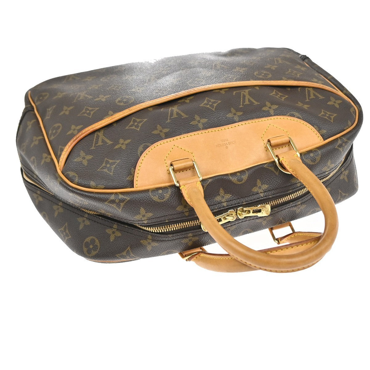 LOUIS VUITTON LV Logo Deauville Hand Bag Monogram Leather Brown M47270 16KP591