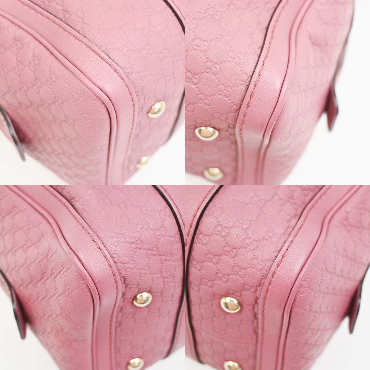GUCCI Microguccissima 2Way Shoulder Hand Bag Embossed Leather Pink GHW 85ZA282