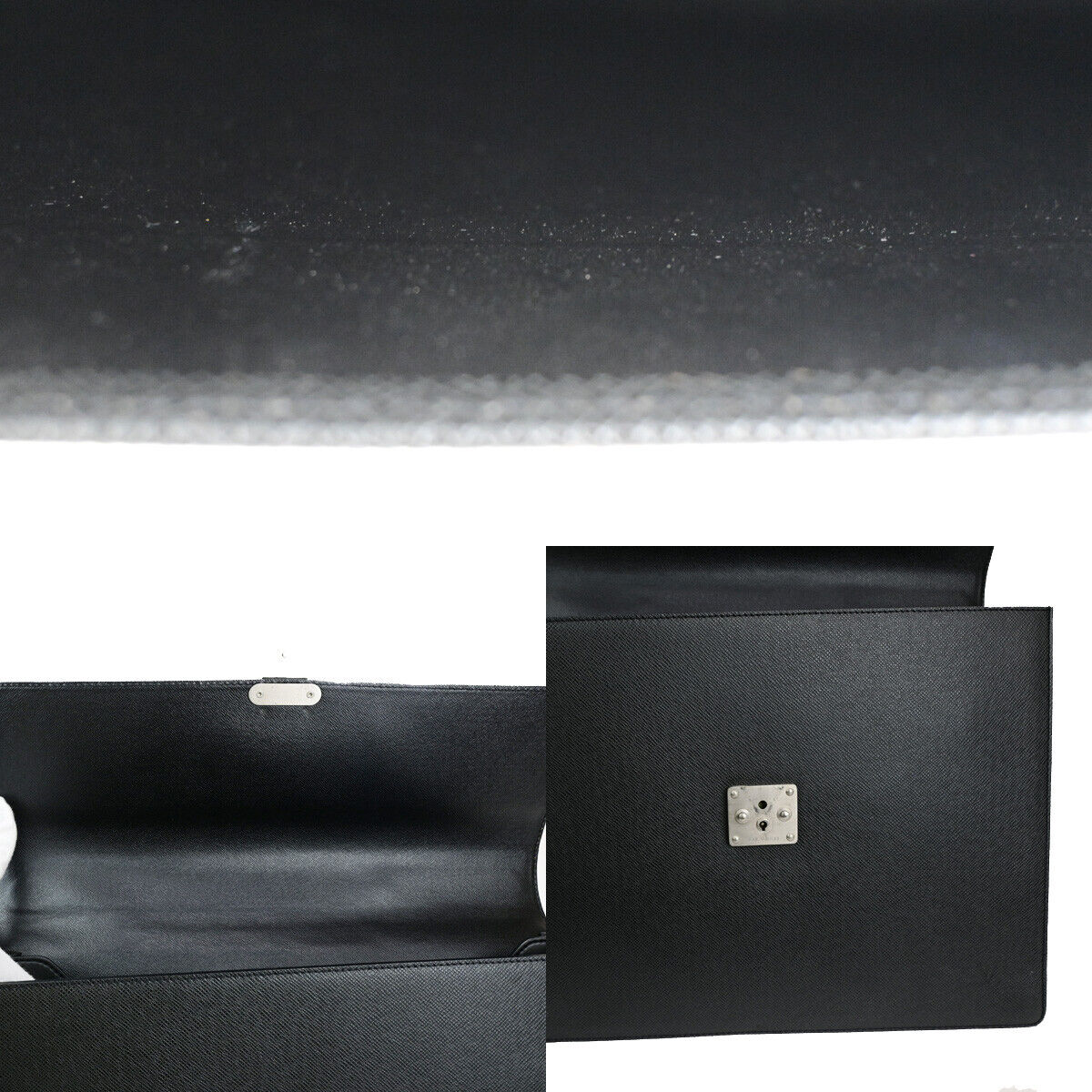 LOUIS VUITTON LV Moskova Briefcase Hand Bag Taiga Leather Black M30032 61YG584