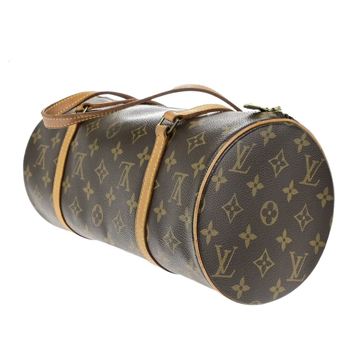 LOUIS VUITTON Logo PAPILLON 30 Hand Bag Monogram Leather Brown M51365 89ED867