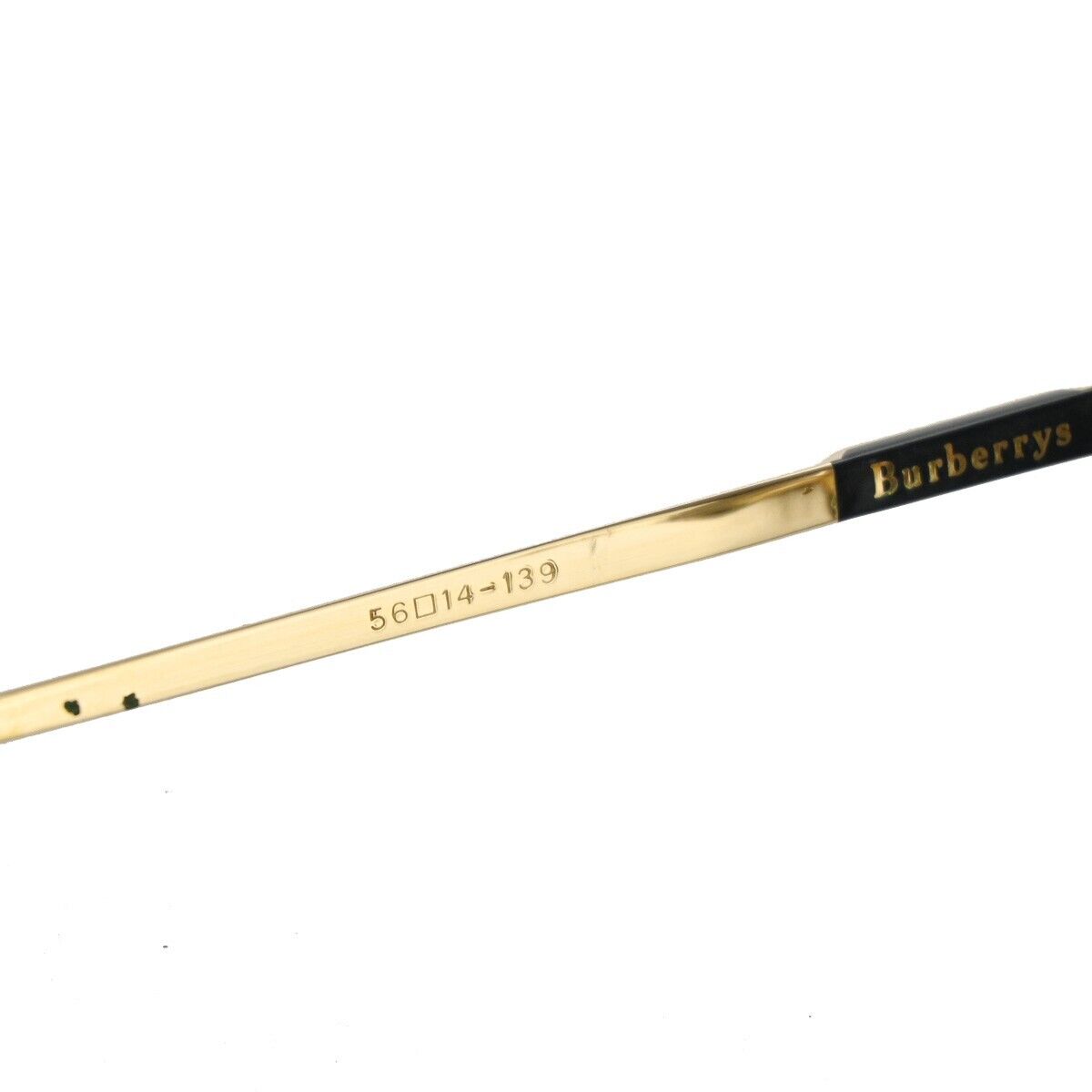 Burberrys Logo Reading Glasses Eye Wear Metal Gold Plated Plastic 08YA139