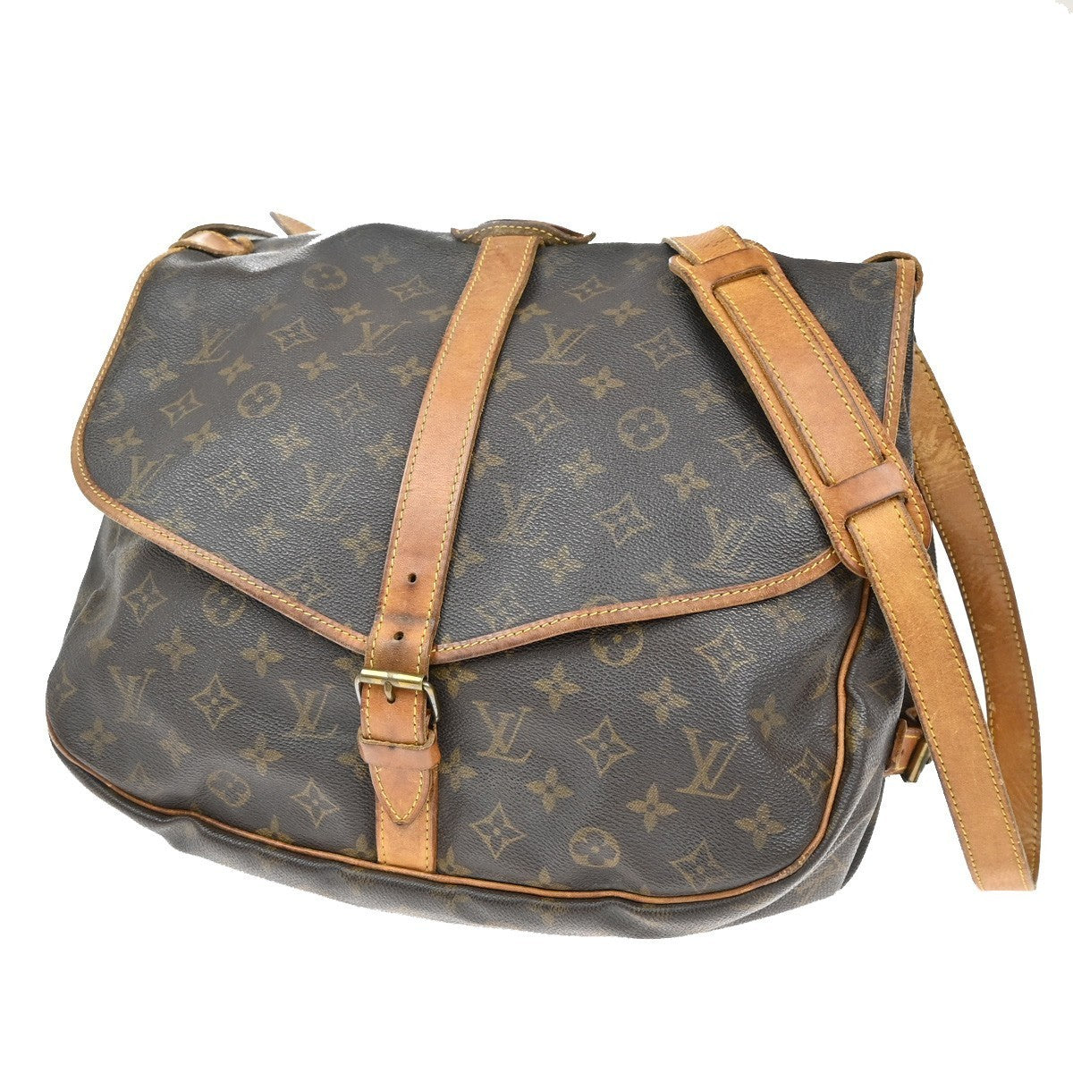 LOUIS VUITTON Saumur 35 Shoulder Bag Monogram Leather BN France M42254 70MA376