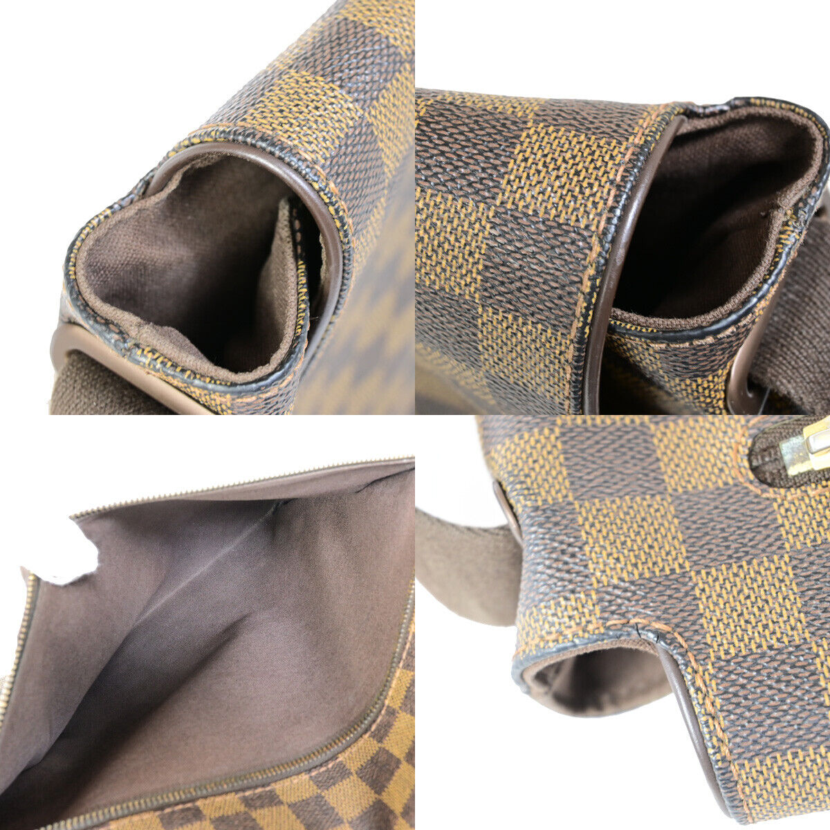 LOUIS VUITTON Brooklyn MM Shoulder Bag Damier Ebene Leather Brown N51211 88YF110