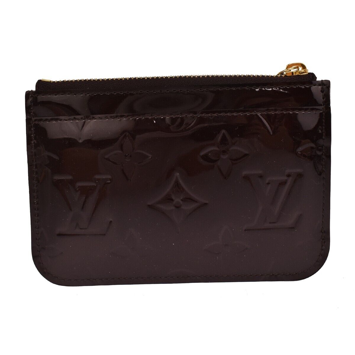 LOUIS VUITTON Pochette Cles Coin Wallet Monogram Vernis Amarante M93557 37GA239