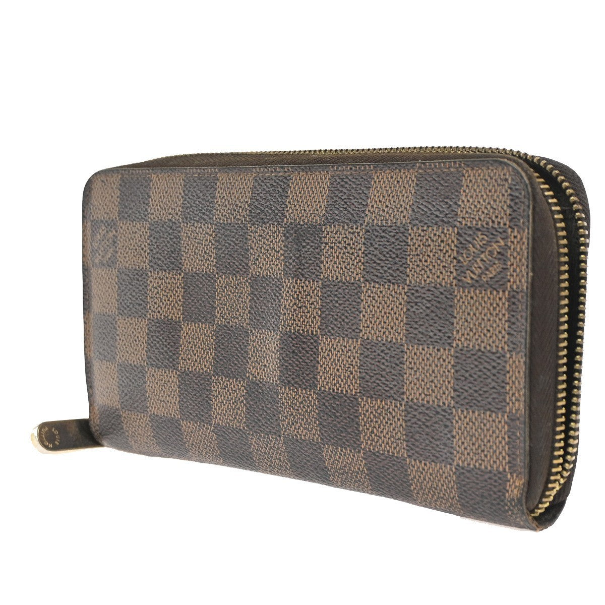 LOUIS VUITTON Zippy Wallet Zip Around Wallet Damier Ebene Brown N60015 09KC304