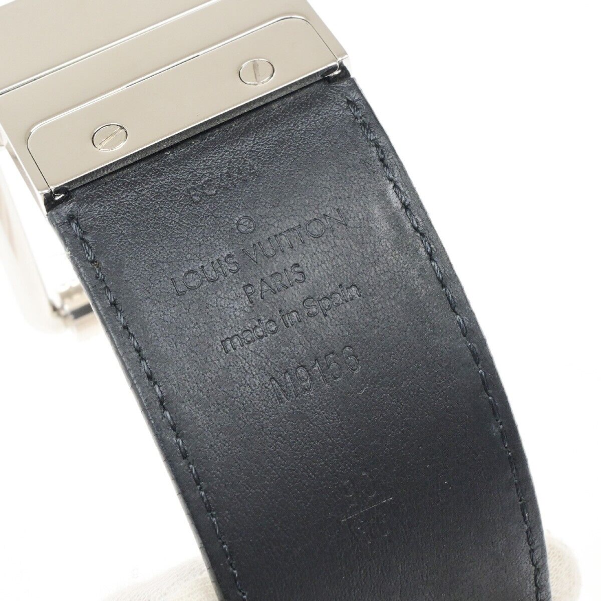 LOUIS VUITTON Ceinture Belt 90/36 Damier Graphite Leather Black M9156 30ED892