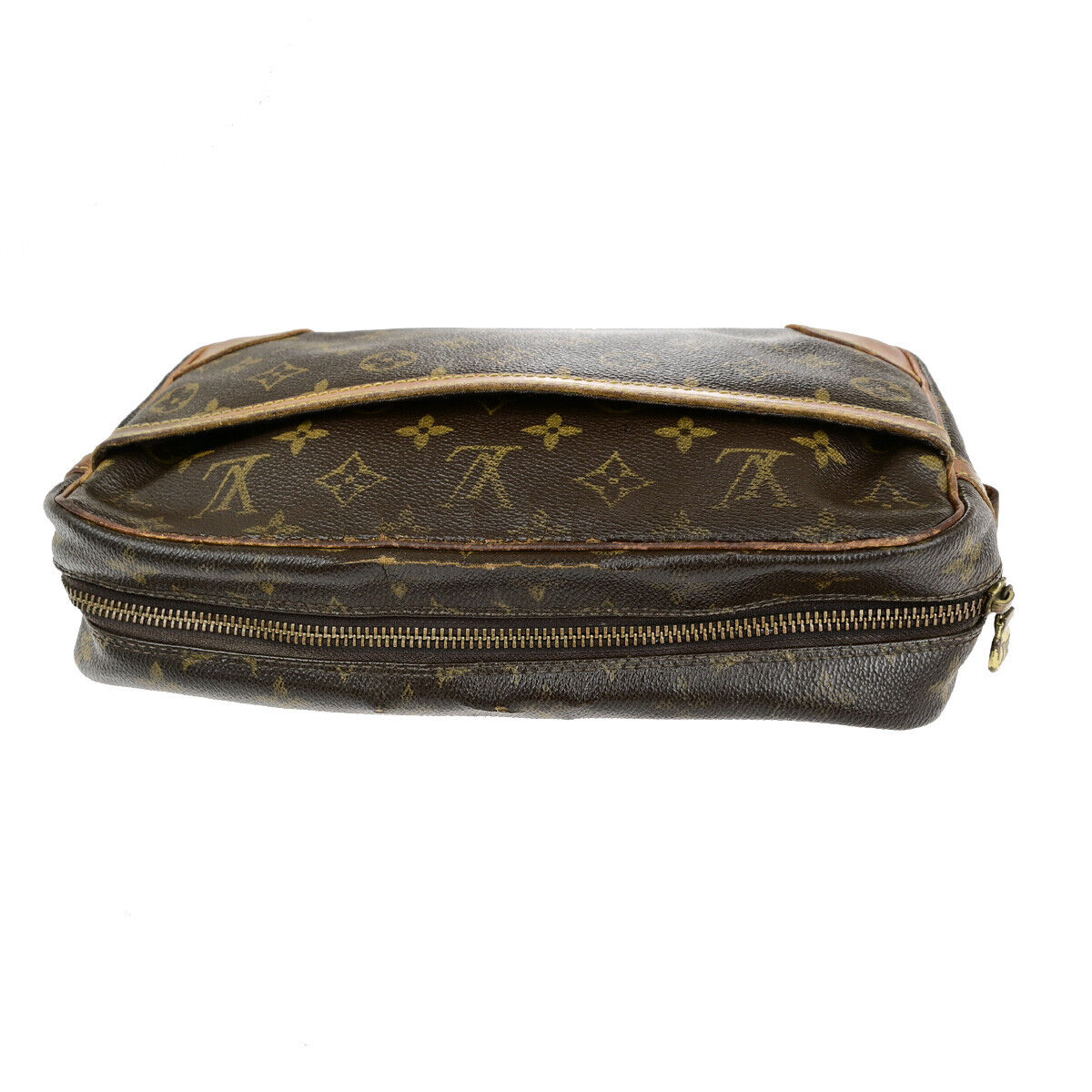 LOUIS VUITTON Compiegne 28 Clutch Hand Bag Monogram Leather Brown M51845 01YG773