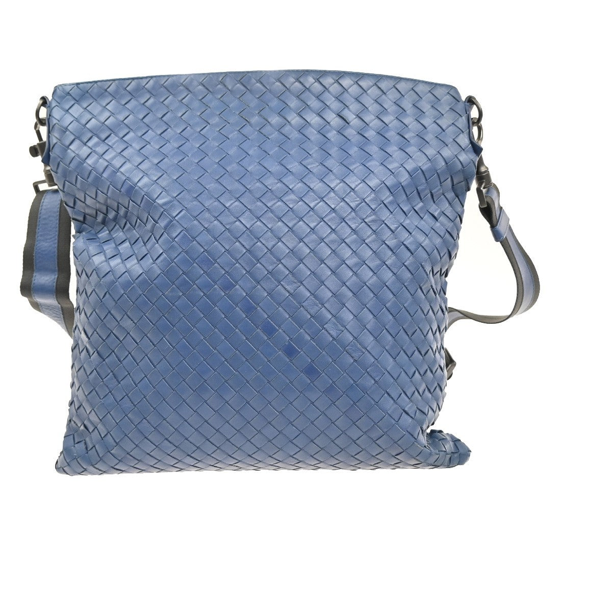 BOTTEGA VENETA Intrecciato Logo Shoulder Crossbody Bag Leather Blue 99MA221