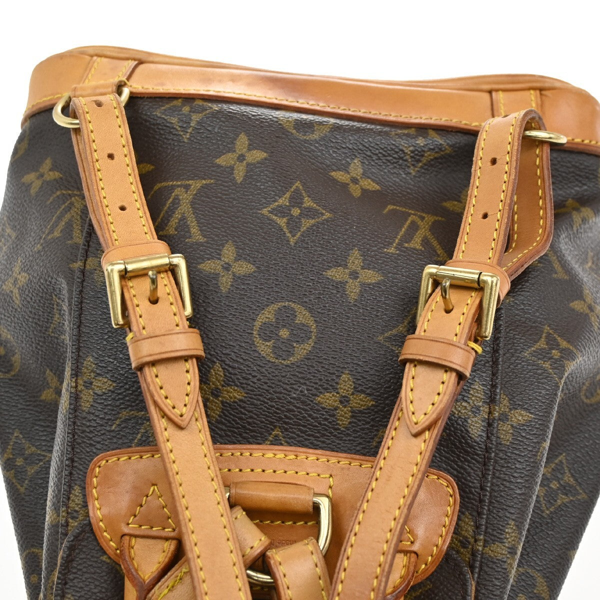 LOUIS VUITTON Mini Montsouris Backpack Bag Monogram Leather Brown M51137 12EE163
