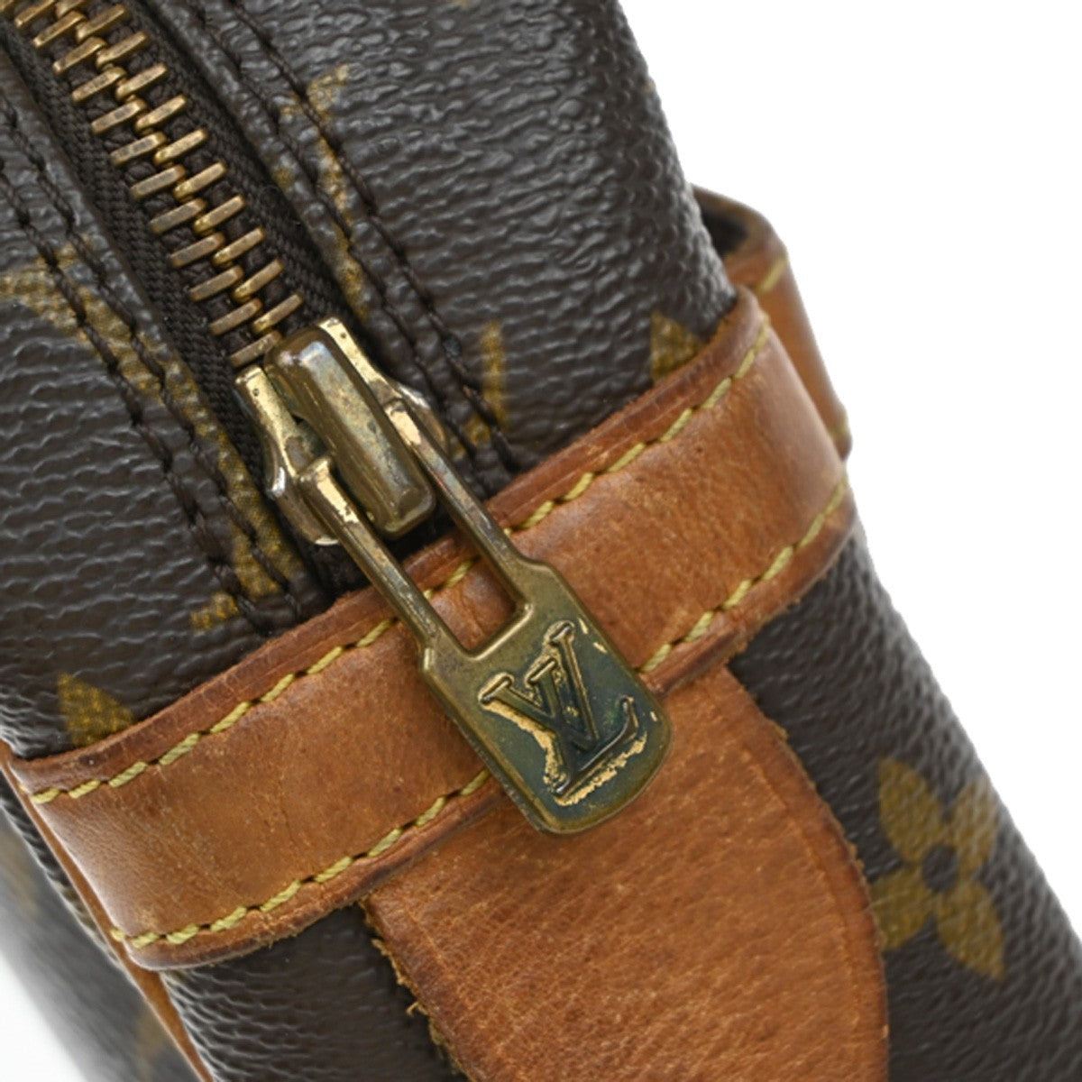 LOUIS VUITTON Compiegne 28 Clutch Bag Monogram Leather Brown GHW M51845 65KP317