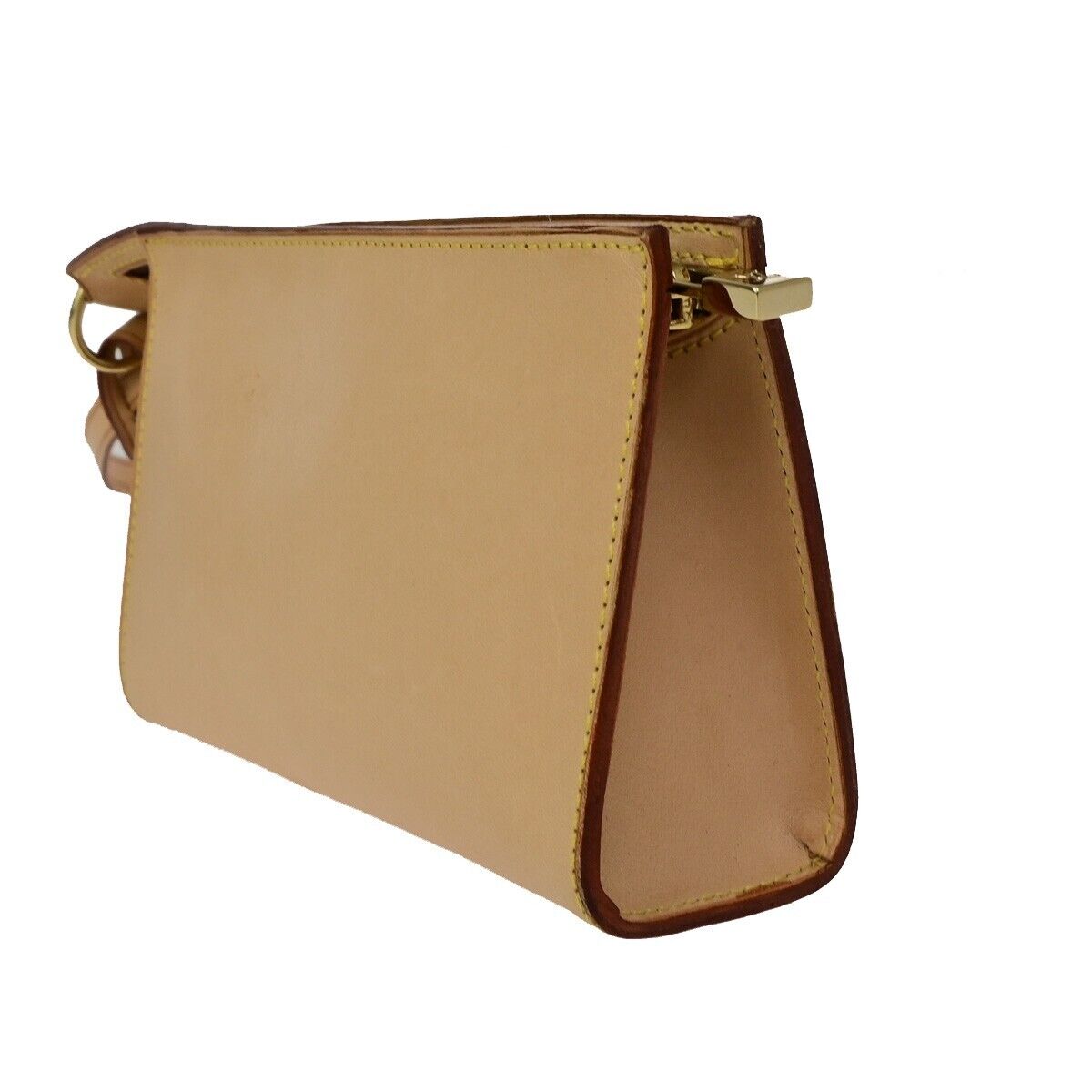 LOUIS VUITTON Logo Cabas Ambre  Pouch Bag Nomade Leather Beige Spain 04SJ427