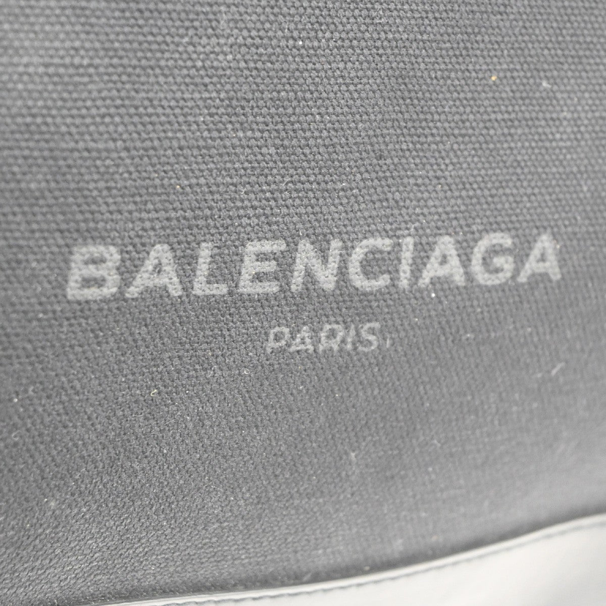 BALENCIAGA Logo Clutch Ba Canvas Leather Black SHW Italy 63TA693
