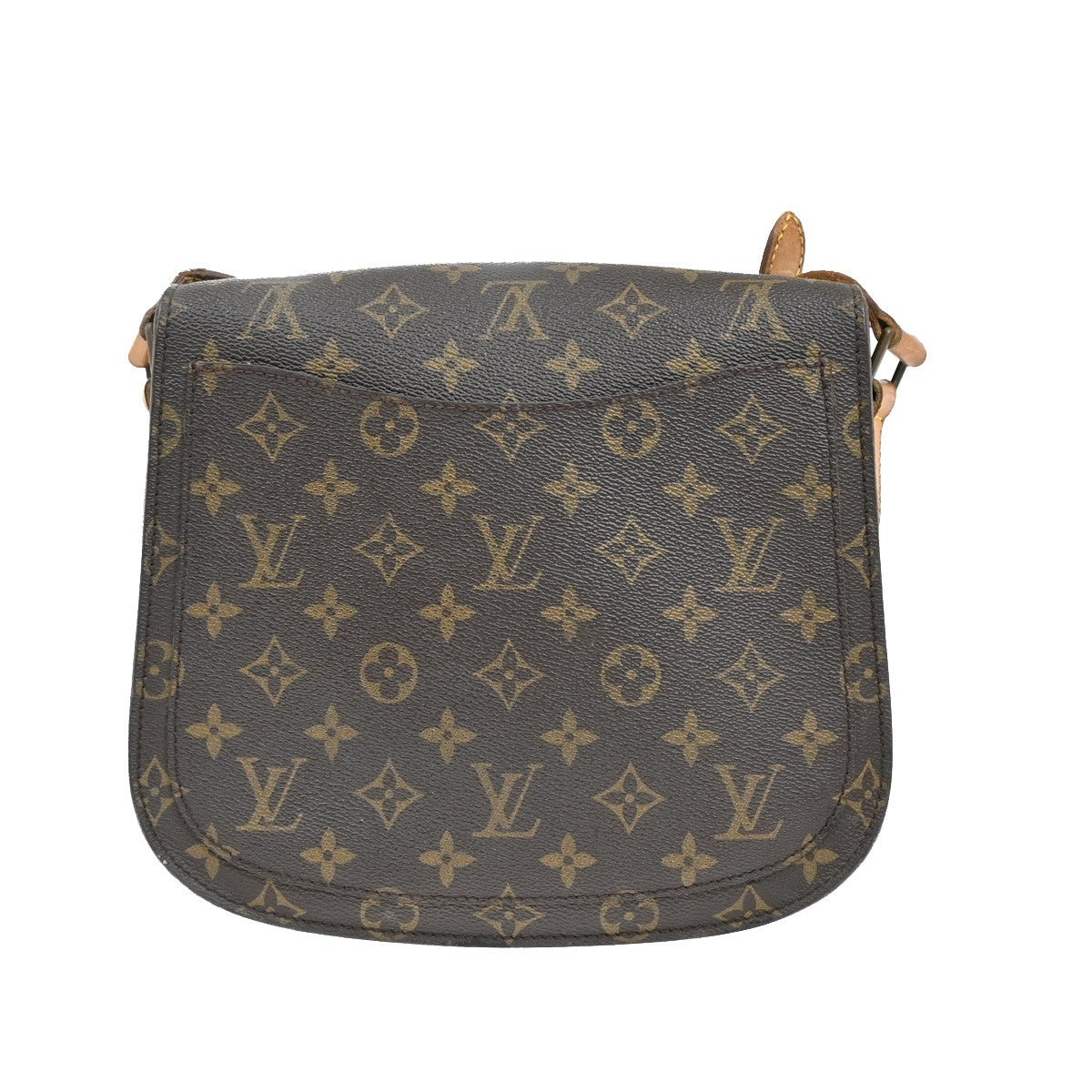 LOUIS VUITTON Saint Cloud GM Shoulder Bag Monogram Leather Brown M51242 64KP074