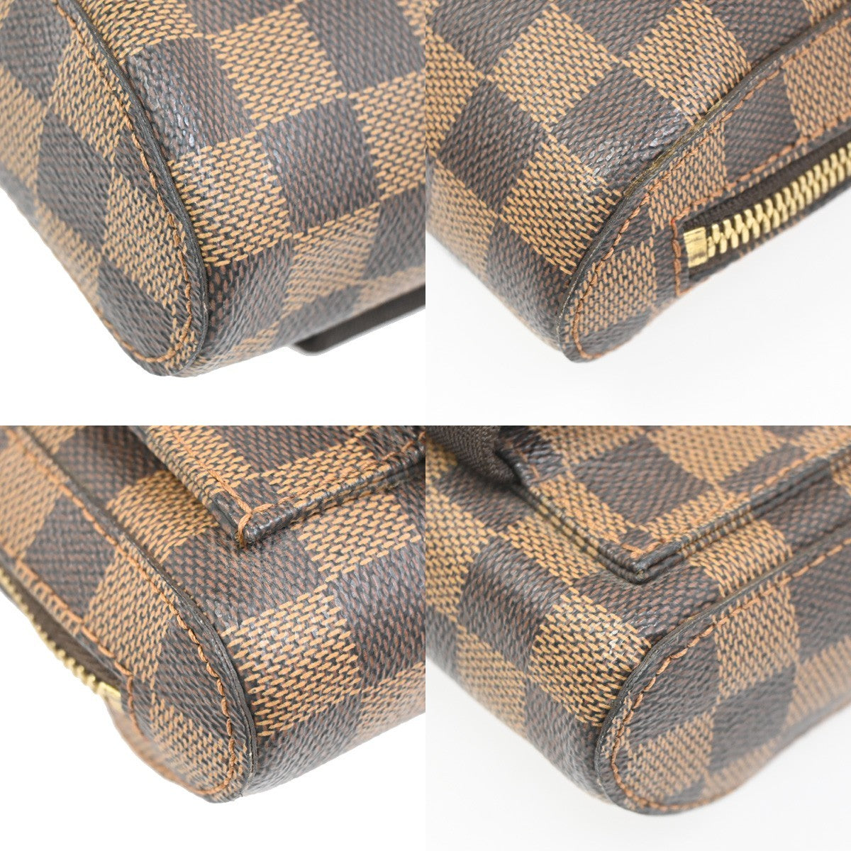 LOUIS VUITTON Geronimos Bum Body Bag Damier Leather Brown Spain N51994 77YH914