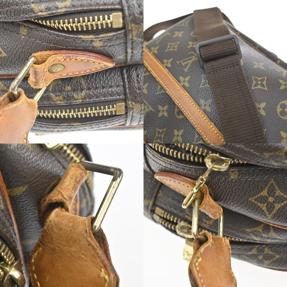 LOUIS VUITTON Reporter PM Crossbody Shoulder Bag Monogram Leather M45254 04CB023