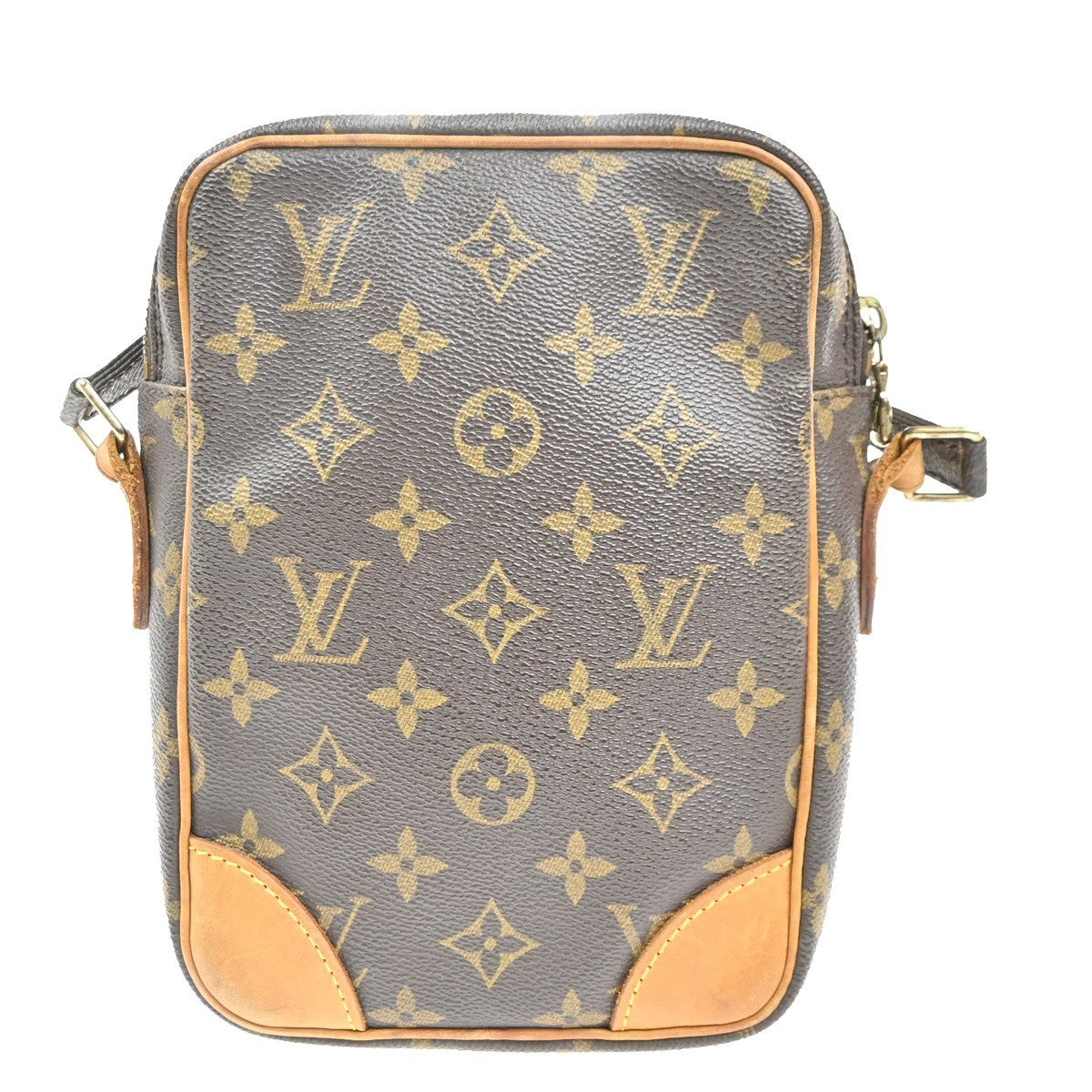 LOUIS VUITTON Danube Shoulder Bag Monogram Leather Brown France M45266 32MA300