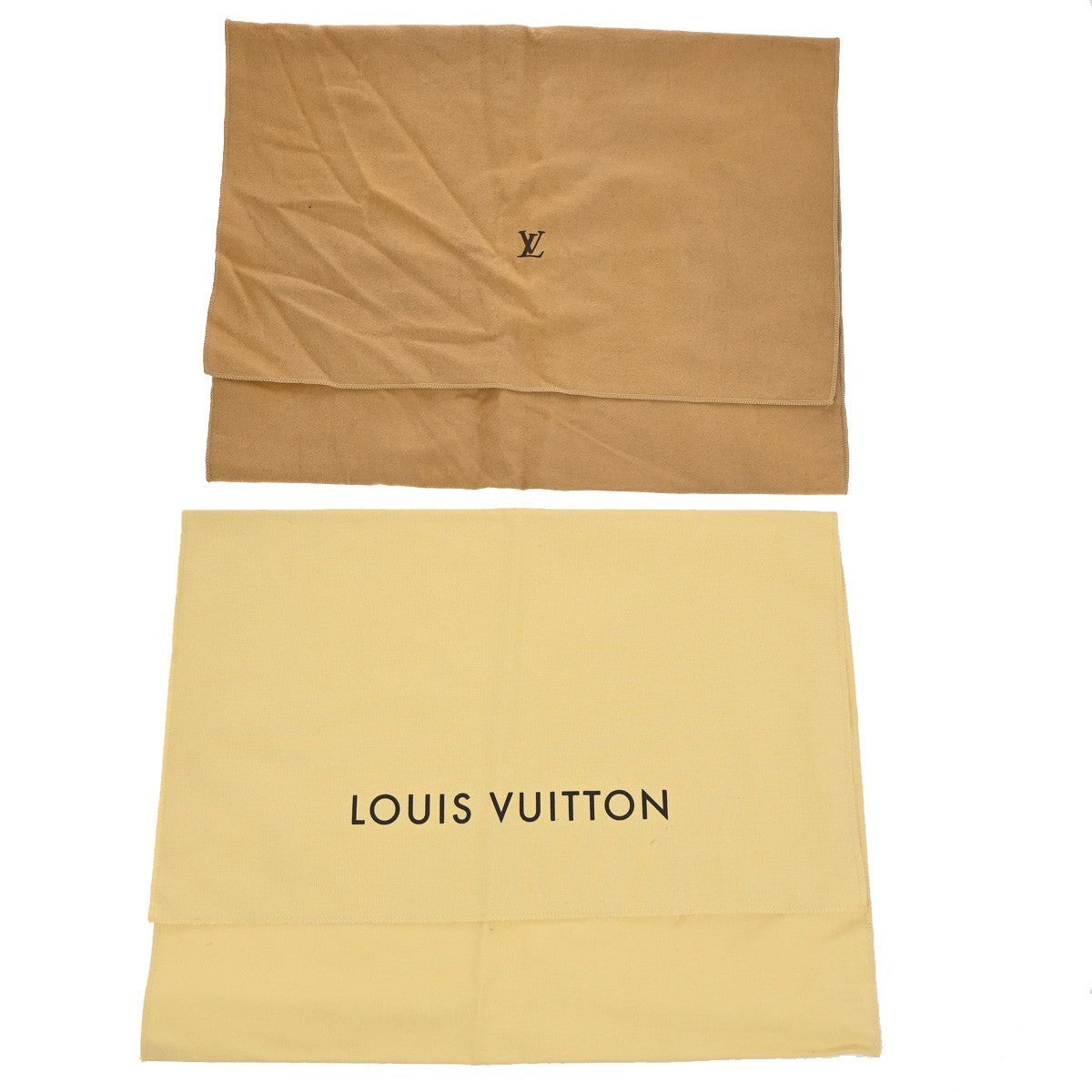 LOUIS VUITTON Logo 10 Set Dust Bag Drawstring Canvas Cotton Beige Brown 03KP134