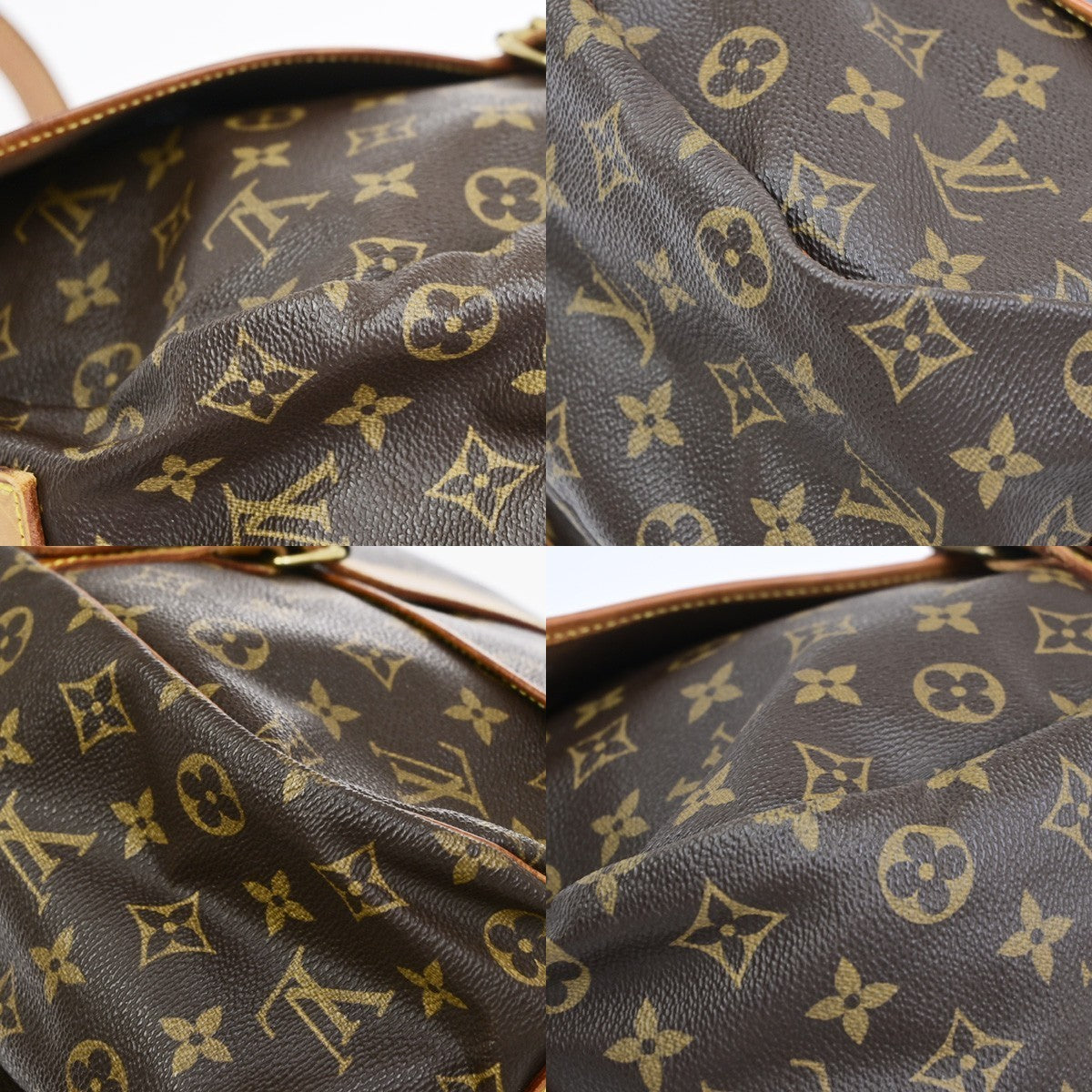 LOUIS VUITTON Logo Saumur 30 Shoulder Bag Monogram Leather Brown M42256 73CB038