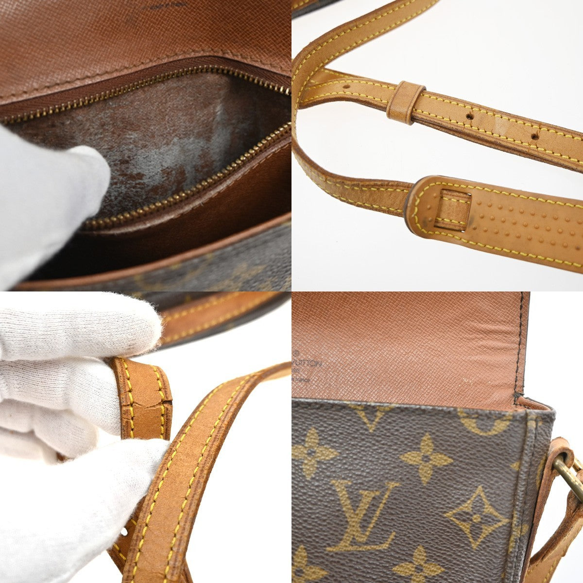 LOUIS VUITTON Chantilly PM Shoulder Bag Monogram Leather Brown M51234 64CA667